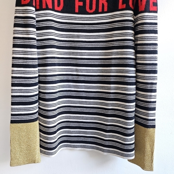 New GUCCI Authentic Blind For Love Cashmere Striped Sweater 2018 Collection NWT - Picture 13 of 17